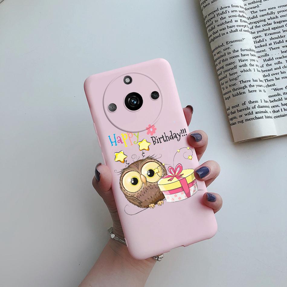 For Realme 11 Pro Plus Case Flower Girl Heart Cute Phone Case Back Cover For Realme 11 11Pro+ 5G Silicone Protection Bumper Capa