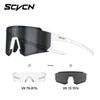 SCVCN Photochrome Radsport- und Laufbrille für Damen & Herren - Winddicht, Bunt, Outdoor-Sport-Sonnenbrille