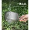 Ultra-Light Pure Titanium Camping Pot 1L Single-Layer Rice Cooker With Foldable Handle 1-2 Person Outdoor Use