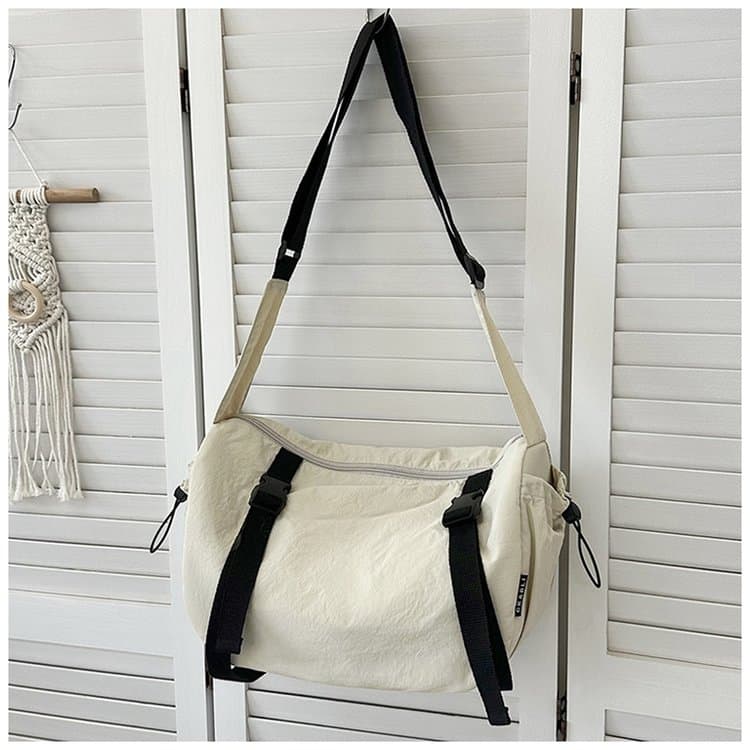 

Large Capacity Workwear Style Crossbody Bag Women s Shoulder Bag бежевий
