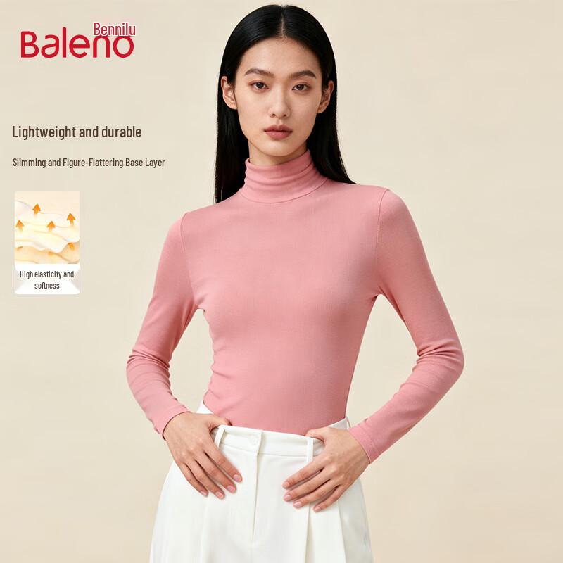 Baleno Women's Long Sleeve Mock Neck Knit Base Layer Top