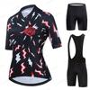 2026 Pro Dames Fietsjersey Sets Mountainbike Kleding Anti-UV Triathlon Fietskleding Korte Mouw Fietsjersey Set