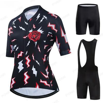 2026 Pro Damen Fahrradtrikot Sets Mountainbike Kleidung Anti-UV Triathlon Fahrradbekleidung Kurzarm Fahrradtrikot Set