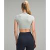 Lululemon Wunder Train Super Cropped Short Sleeve Shirt Jade Grey