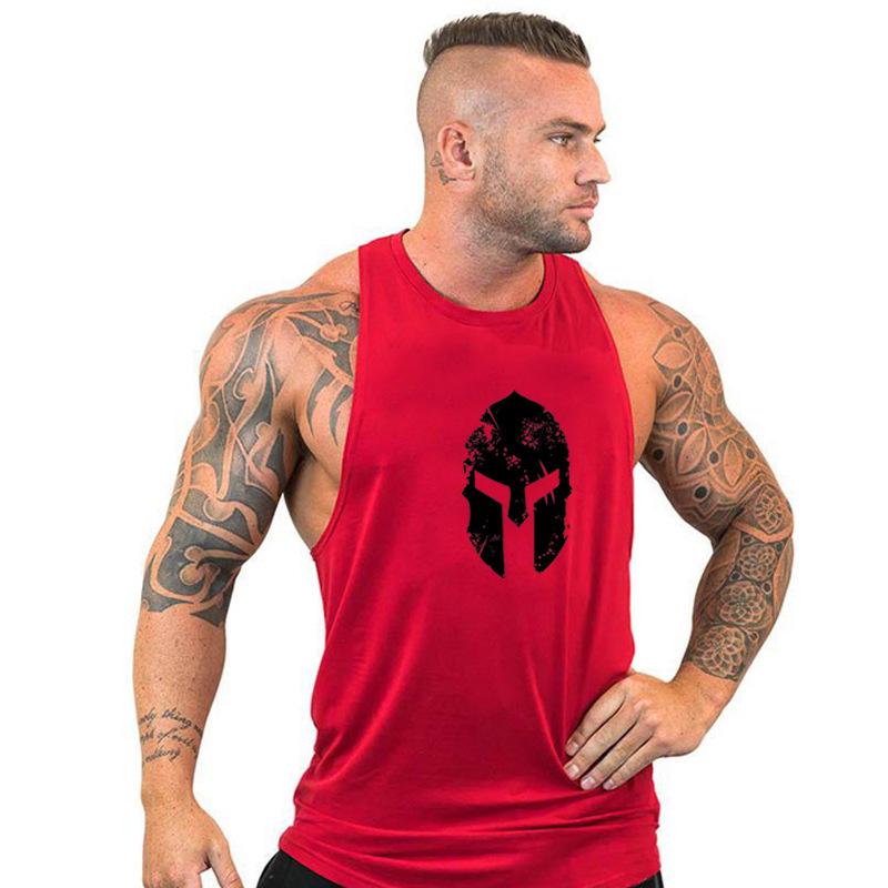 Trendy Men's Streetwear Sleeveless Gym Tank Top - Loose Fit, Muscle Running, Summer Racerback.
