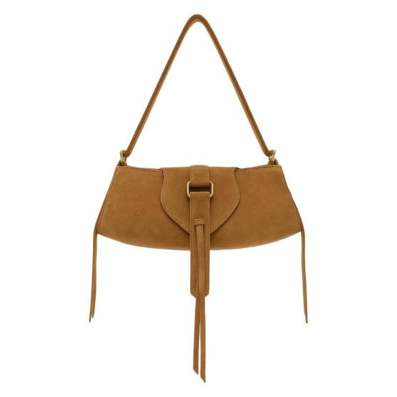 The First Layer of Cowhide Women's Bags, New Fashionable Versatile Shoulder Messenger Bags, Niche Design Leather Bags, Fringed Armpit Bags