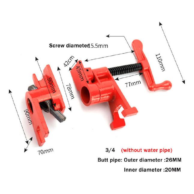 C Clamp for 3/4 Woodworking Pipes