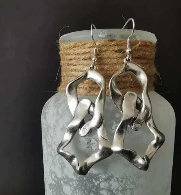 

Новые винтажные женские этнические серьги-крючки с винтажной геометрией, длинные, треугольные, металлические, спиральные, женские ювелирные аксессуары