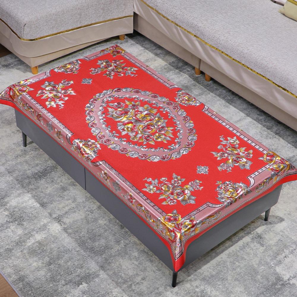 PVC Floral Tablecloth 90x150cm Dessert Table Cover Home Decoration Tea Table Cover  Wedding