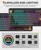 DAREU EK98PRO Wireless Gaming Keyboard with Numeric Mechanical USB English Gasket DREAM HIFI Switches Red Black Keypad, Keyboard, 2.4G