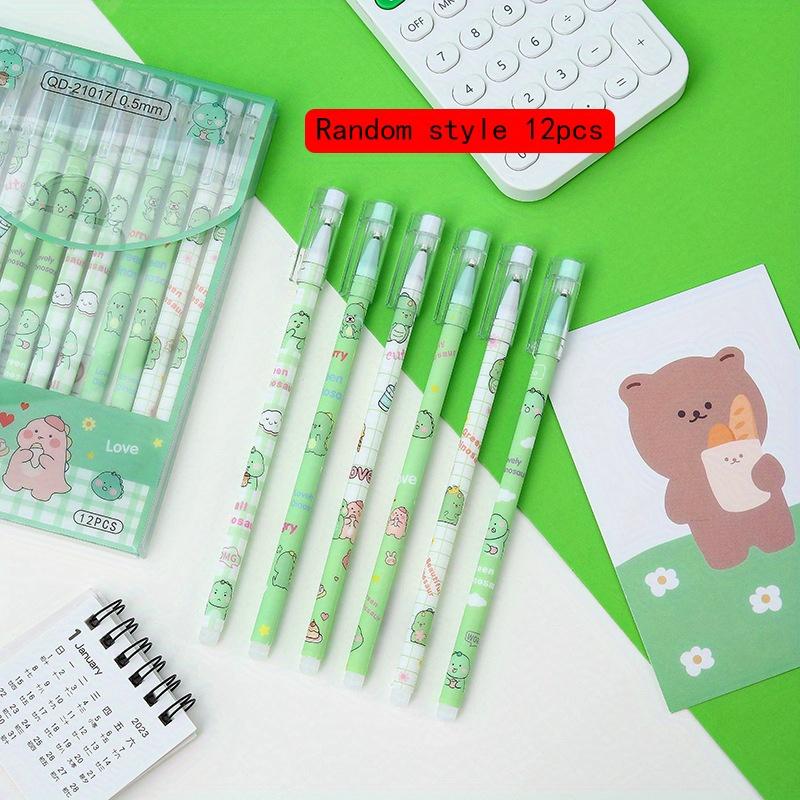 

Сезон Снова в школу 12 шт. 0,5 мм креативная мультяшная ручка с нейтральными чернилами в форме маленького динозавра, стираемая ручка с нейтральными чернилами, перьевая ручка, офисная ручка для подписи