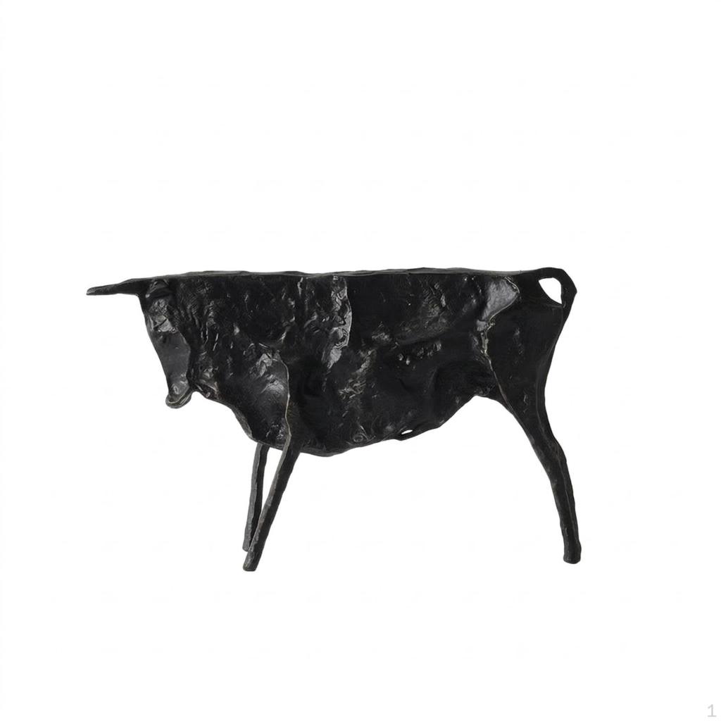 Stier-Skulptur Abstrakte Figur Texturiertes Tier für Liebhaber der Einfachheit, Kunst