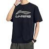 Li Ning T Shirts Unisex Black Crew Neck Moderate YTST049-2