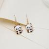 Chinese Style New Red Panda Exquisite Cute Metal Geometric Earrings Pendant Ear Jewelry
