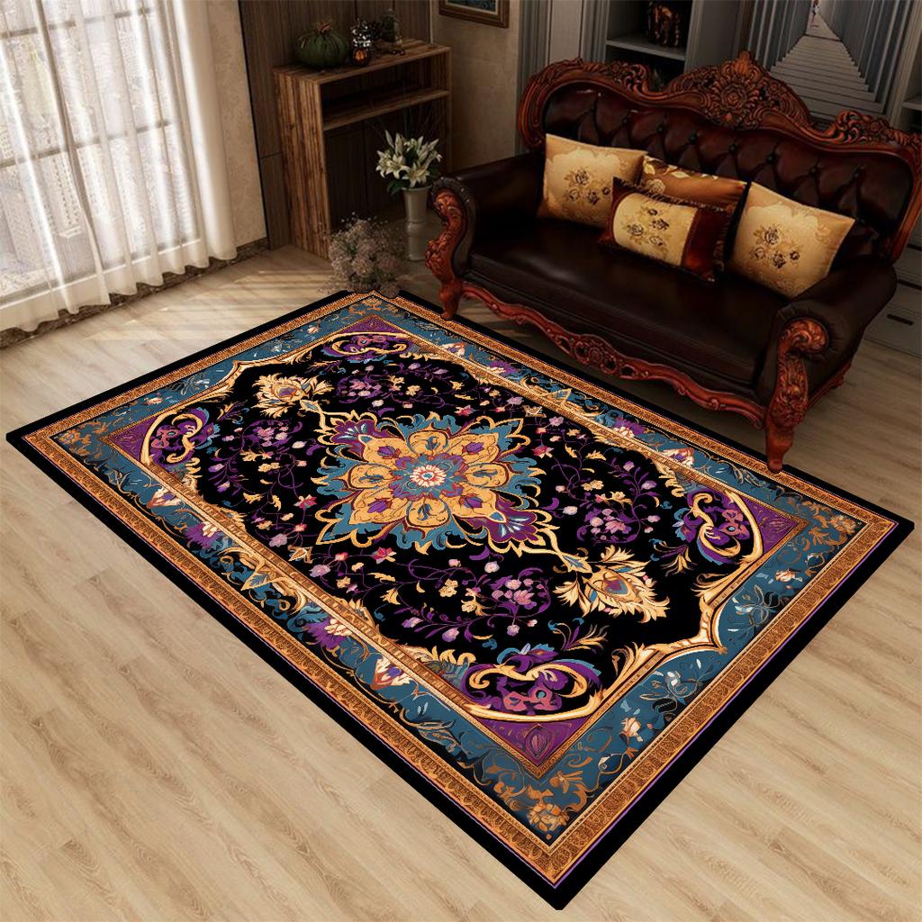 Persian Classical Style CARPET FOR LIVE ROOM Washable Soft Lounge Rug Room Decor Home Mats Easy Clean 160x230 Flannel Office 