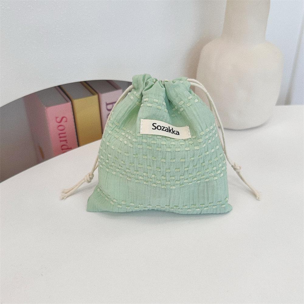 

Симпатичная сумка для хранения на шнурке – свежая летняя маленькая тканевая сумка для всякой всячины, помады или предметов первой необходимости в дороге null