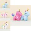 Adorable Unicorn Plush Keychain Cute Stuffed Animal Wedding Gift Bag Charm