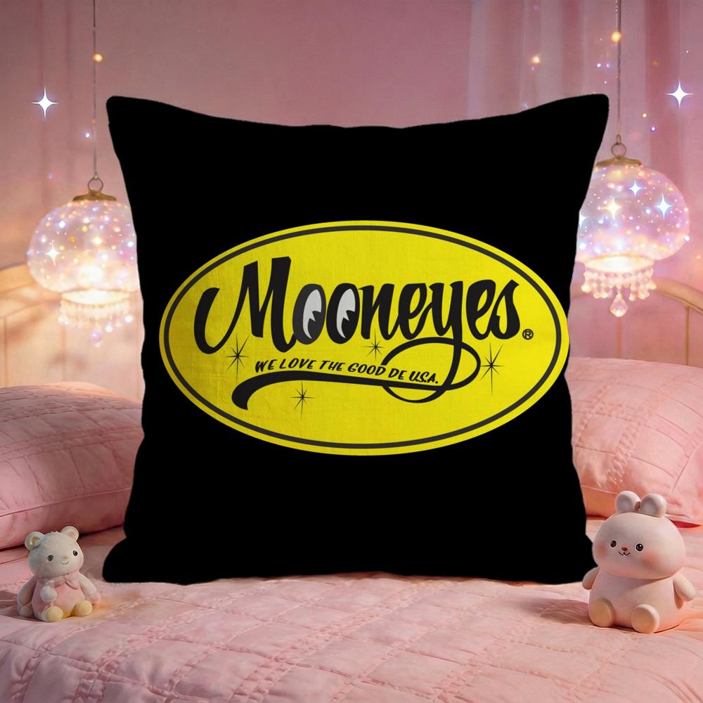 Cute Cartoon MMooneyes Cushion Cover Premium Comfort Reversible Pillow Cove Two In One Design For Any Room  Car Interior