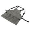 Woodworking Apron Canvas Gray Multiple Pockets Collapsible Woodworking Shop Apron for Men Women