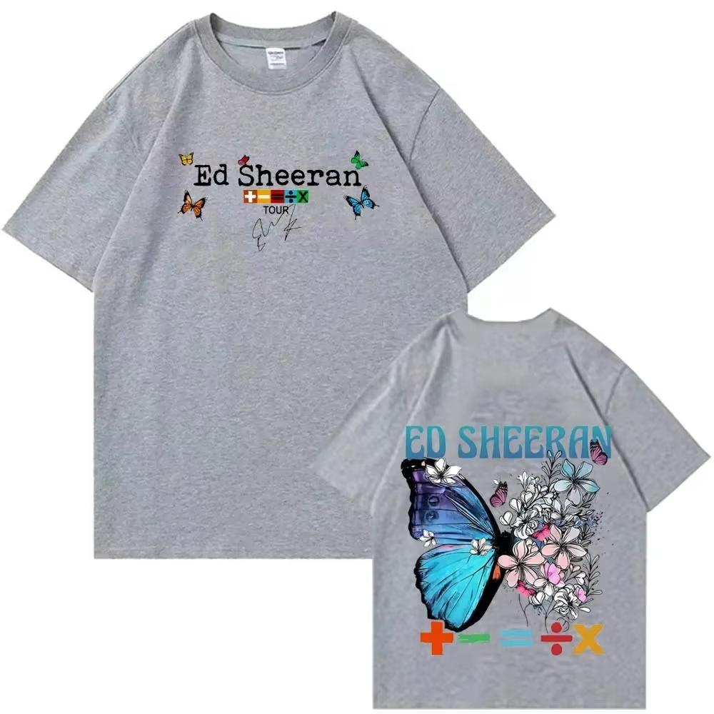 

2026 ED Sheeran Tour Ed Sheeran Butterfly Shirt Harajuku Man Woman Fan Gift Tee Best Selling High Quality Comfortable Top 4XL