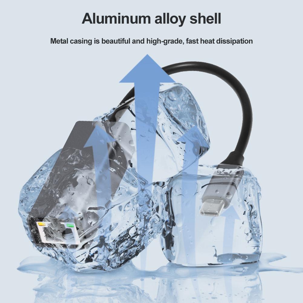 Type C USB Ethernet Adapter 1000/100Mbps USB To RJ45 Lan for Xiaomi Mi Box Nintendo Switch Network Card Laptop PC Windows