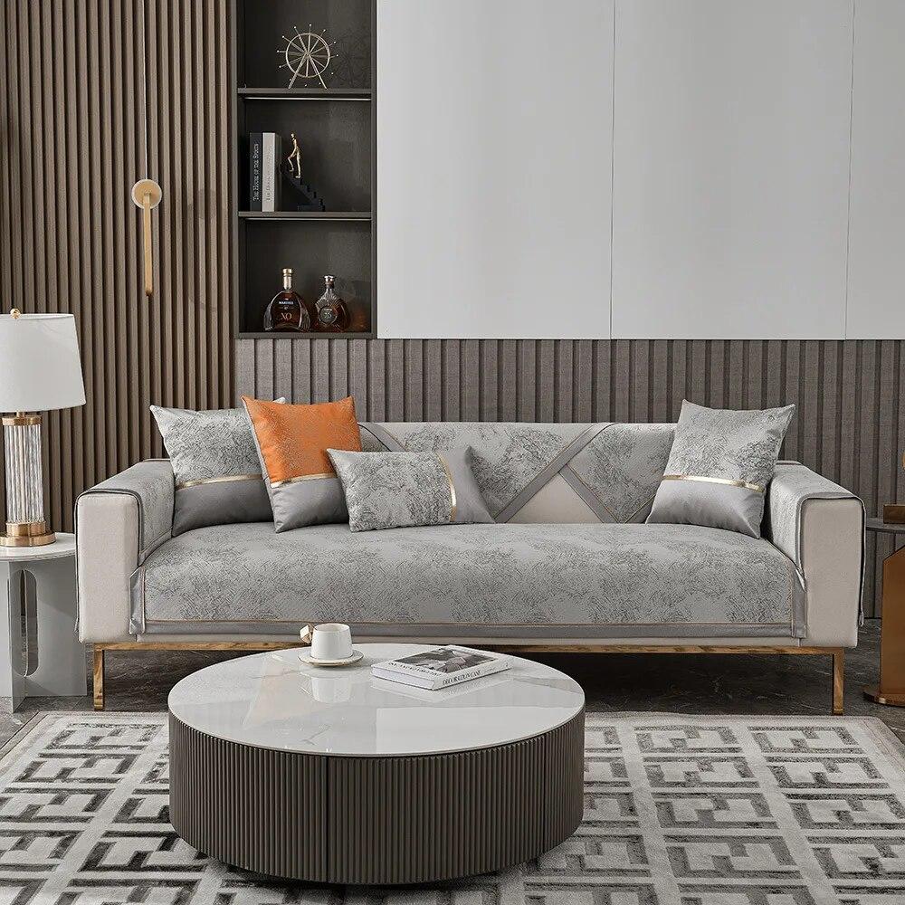 Chenille Sofa Cover Pet Dog Kids Mat Protector Non-slip Couch Slipcover Four Season Universal Sofa Covers Towel for Living Room