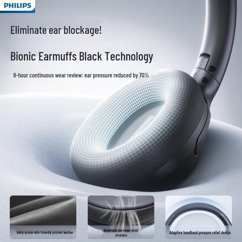 Philips TAH2020 Wireless Bluetooth Over-Ear Headphones