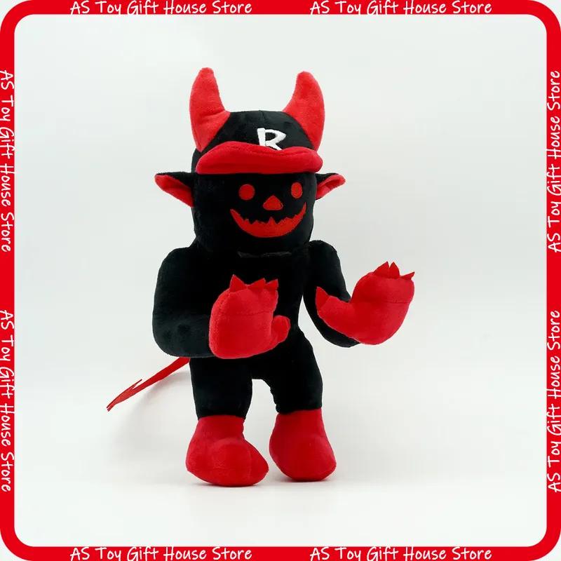 Roblox Forsaken Guest 666 Plush Toy Black Red Horned Soft Stuffed Game Character Doll Collectible Gift For Roblox Fans
