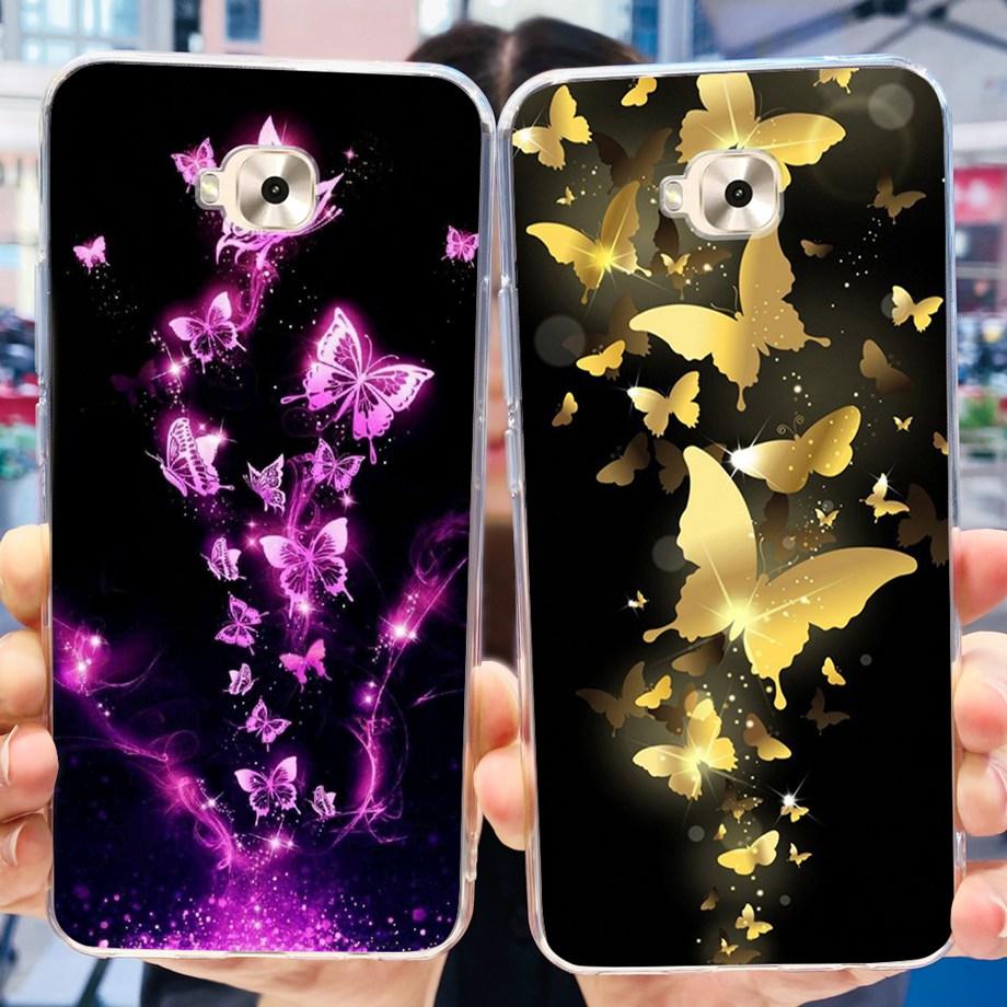 Soft TPU Slim Capa For ASUS ZENFONE ZOOM S ZE553KL Case ASUS ZENFONE 4 SELFIE ZD553KL Back Cover Transparent Cow Print Lion Etui