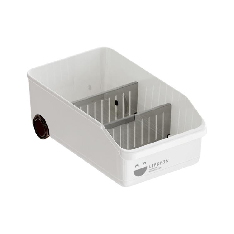 Slim Rolling Storage Container For Cabinets Easy Cleaning Surfaces Compact Vertical Space Saving Design