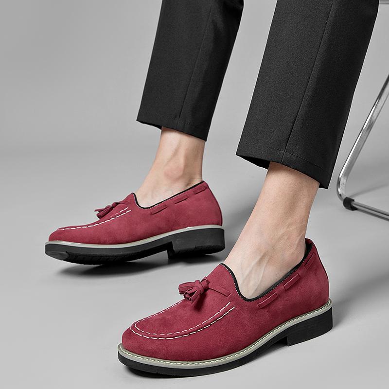 Mode 2025 Neue Herren PU Leder Slipper Slip-On Bequeme Freizeitschuhe für Herren Atmungsaktive Flats Leichte Fahr-Mokassins