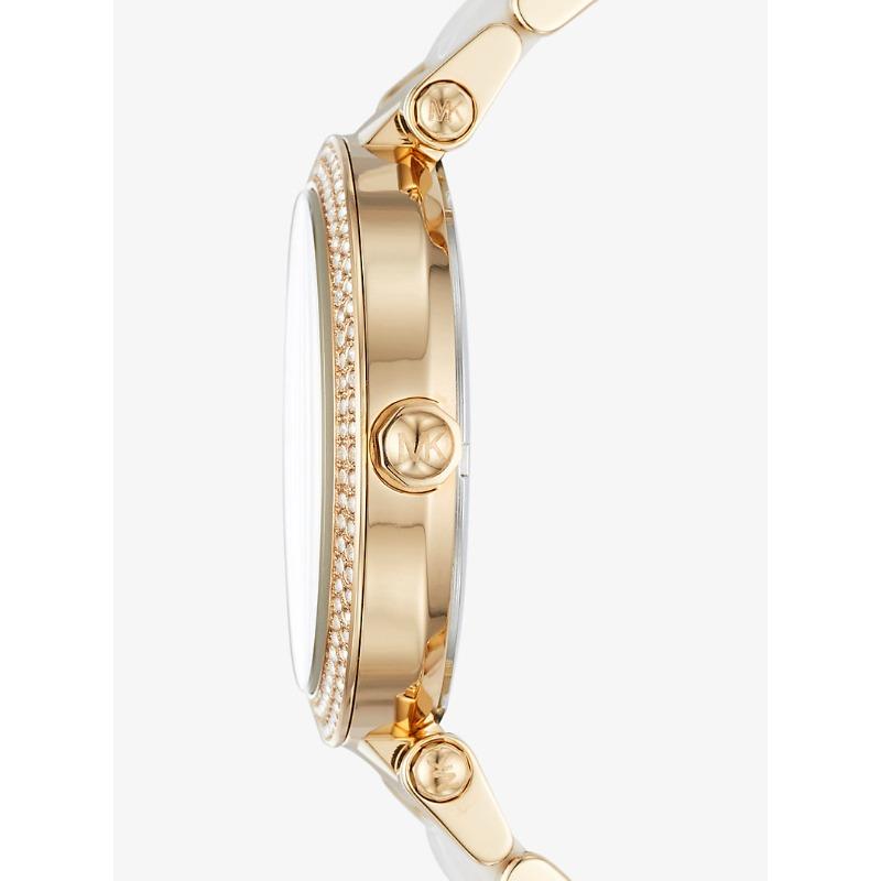 Michael Kors Parker Gold-Tone and Acetate Watch MK6400