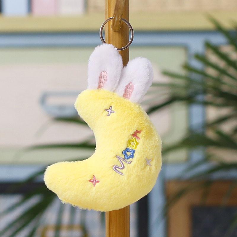 Plush Star Moon Bunny Keychain With Pp Cotton Filling For Kids And Adults