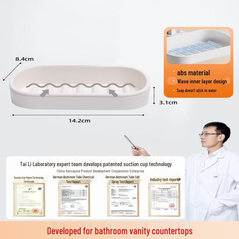 LIEI Double-Layer Suction Cup Soap Dish