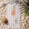 1pc Oversized Italian Pink Aperol Spritz Beach Towel - Super Soft & Highly Absorbent, Quick-Dry Durable for Summer Seaside