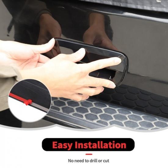 Black Rear Tailgate Back Door Handle Decor Cover Trim for Grand cherokee Durango