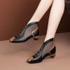 Fashion Design Short Boots 2024 Summer New Mesh Breathable Women's Leather Boots Versatile Casual Comfortable Women's Shoes