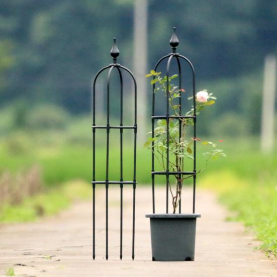 Plant Obelisk Trellis Climbing Plants Garden Tower Trellis Outdoor Rose Bush Support Rustproof Metal Trellis for Potted Plant Clematis Vine Jasmine