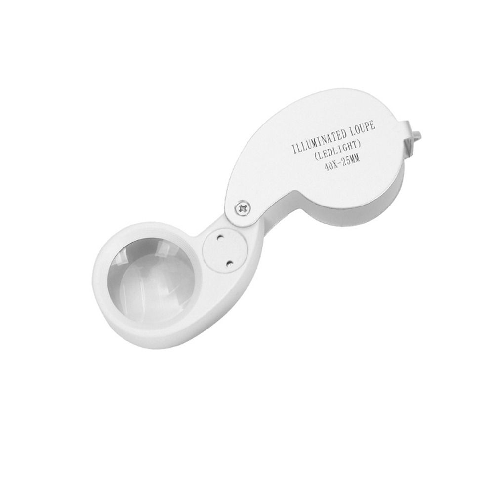 Illuminated Loupe Foldable Magnifier Folding 40X Magnifying Glass Mini   Repair Tool