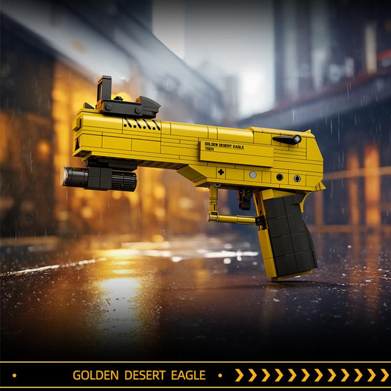 Pistol de Asalt Militar Tehnic Golden Desert Eagle M416 Model Blocuri de Construcție Joc WW2 Pistol Dragon Cărămizi MOC Jucării Pentru Copii Cadou