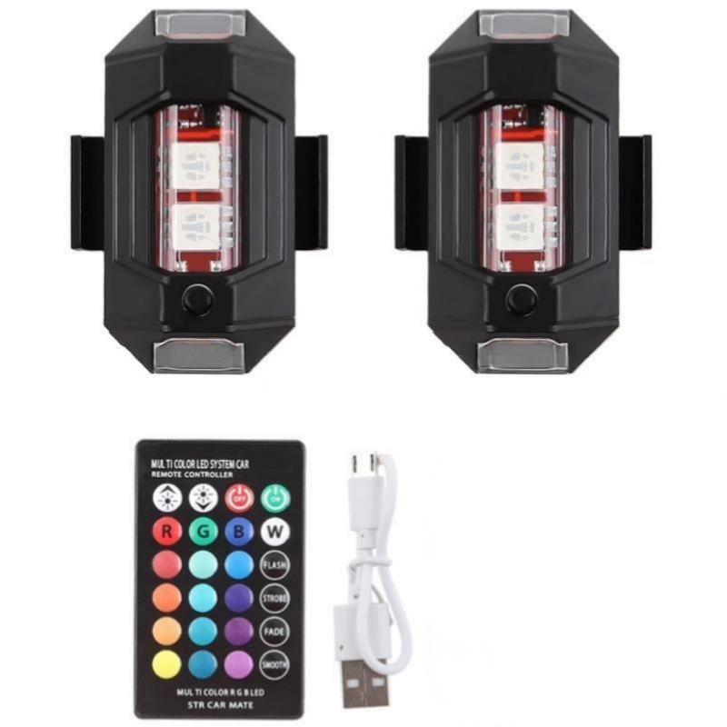 Wireless Remote USB LED Strobe Safety Warning Light IP65 Waterproof Flashing Lamp for Sedan Pickup Motorcycle