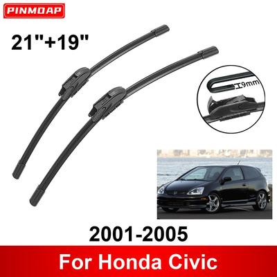 Car Wiper for Honda Civic 2001-2005 21" + 19" Front Rear Wiper Blades Brushes Cutter Accessories 2001 2002 2003 2004 2005