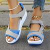 Summer new muffin bottom Velcro platform sandals