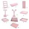 Luxurious Pink Jewelry Stand Pink Jewelry Display Tray Jewelry Storage Holder Velvet Fabric Material Perfect for Jewelry