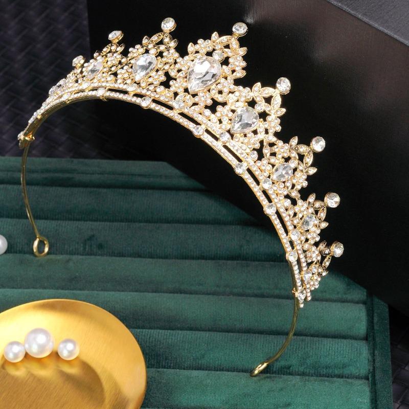 Bridal Crown Tiara Birthday Party Headband Rhinestone Queen Hair Accessories Wedding Dress Crown