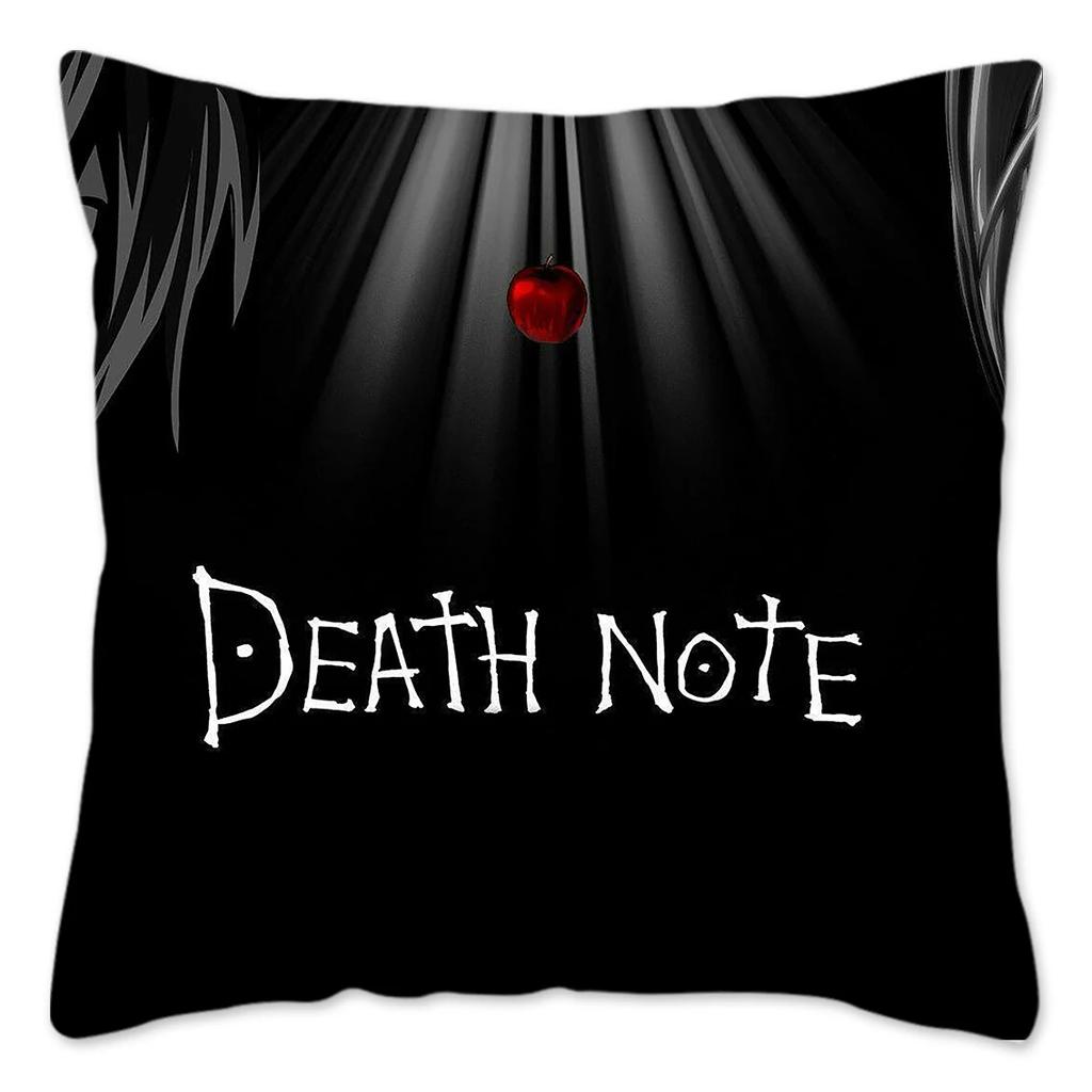 Anime DEATH NOTE Kissenbezug Heimdekoration Polyester Kissenbezug für Sofa Dekokissenbezug Resuable Funda Cojines 45x45