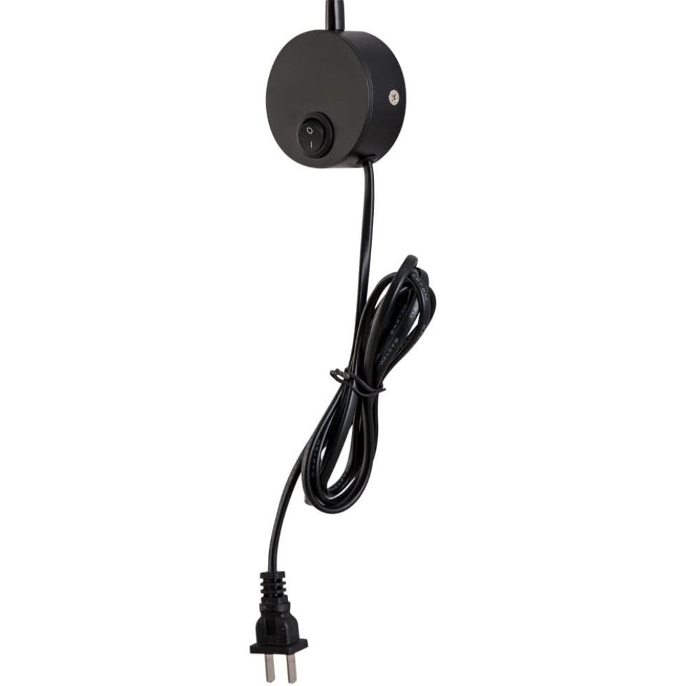 Reading Lamp Wall Sconces Light LED 3W Warm White 3000K Plug for Reading Books (Black 2pcs 3000K Cord)