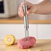 Stainless Steel Corn Holders Fork Reusable 3 Prong Potato Holder for BBQ Rust-Proof Kitchen Gadget with Hanging Ring