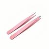 Pink Eyebrow & Eyelash Tweezer Set - 2/3 Piece Trimming Tool Kit.