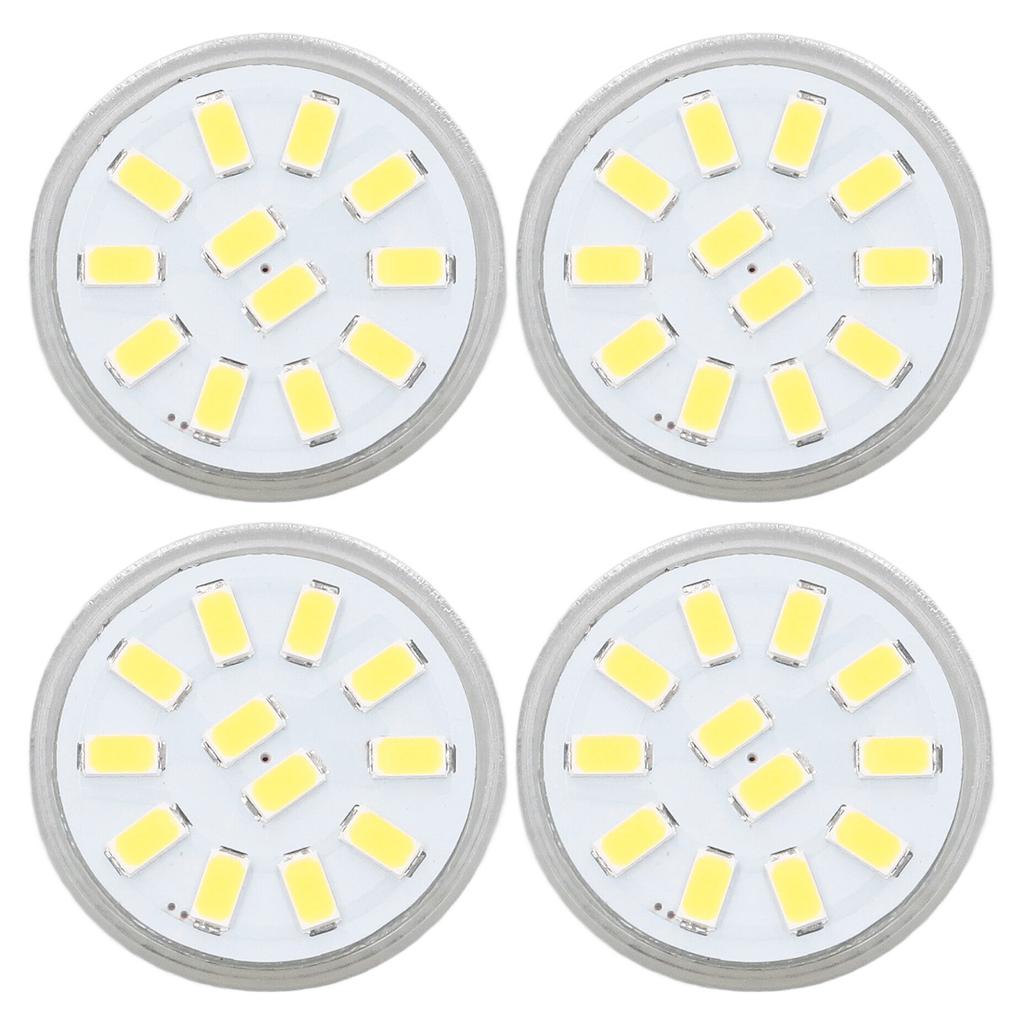 4pcs/set MR11 LED Spot Light Bulb with Dual Needle Base 360 Degrees Heat Dissipation 3W 12 LEDs Lamp